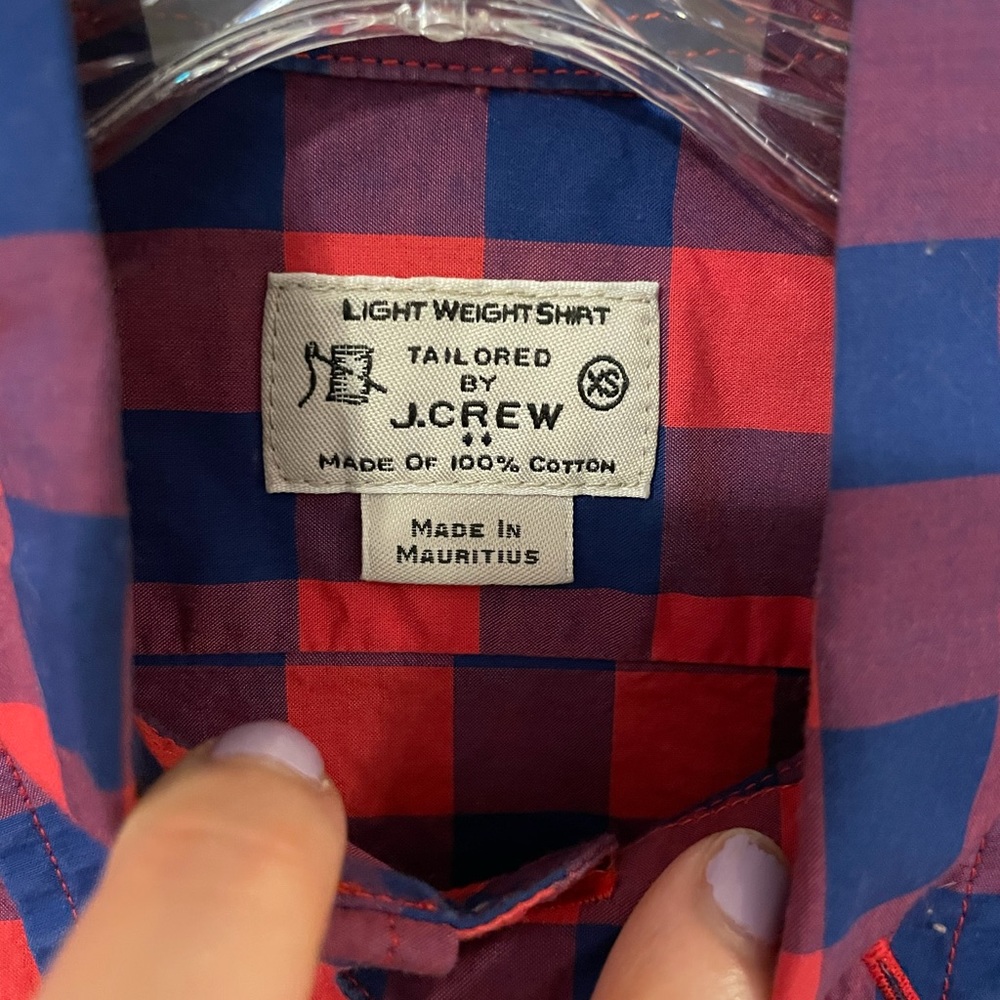 Men’s JCrew Plaid Shirt Size XS - Picture 2 of 2